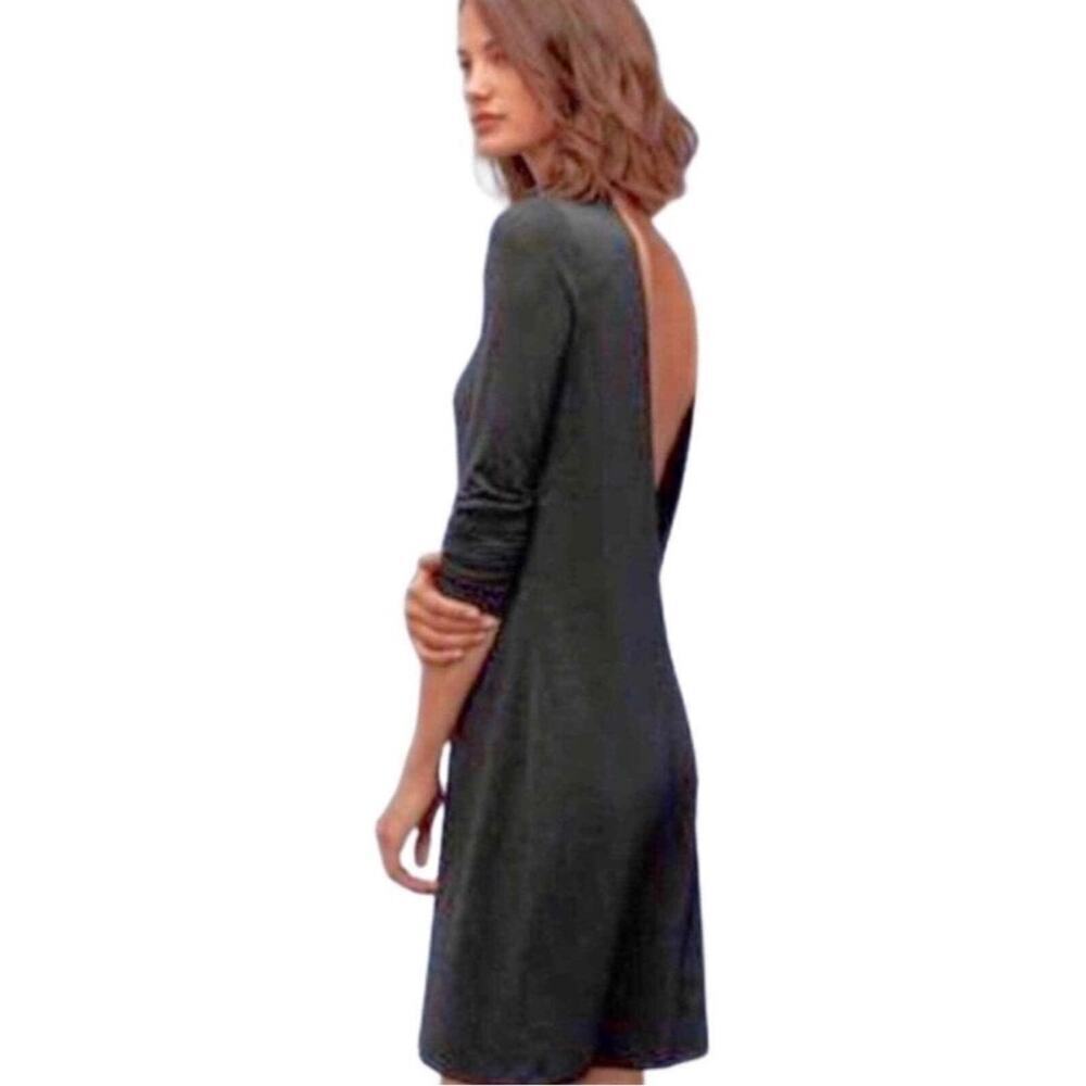 Aritzia Wilfred Moulton Grey Mockneck Long Sleeve Soft Grey Dress Sz XS NWT